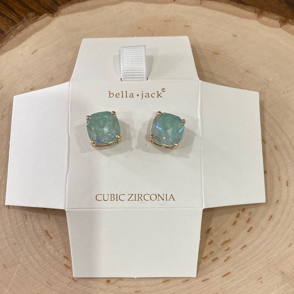 Blue and Gold Earrings with Modern Design